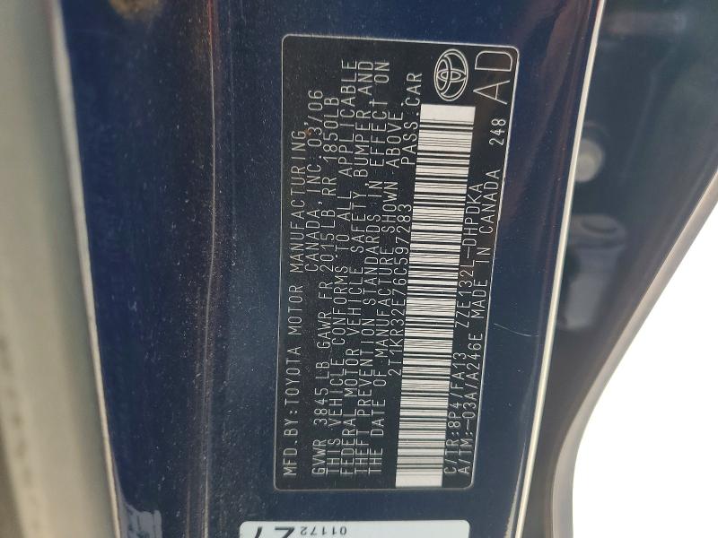 Продажа на аукционе авто 2006 Toyota Matrix, vin: 2T1KR32E76C597283, номер лота: 70147326