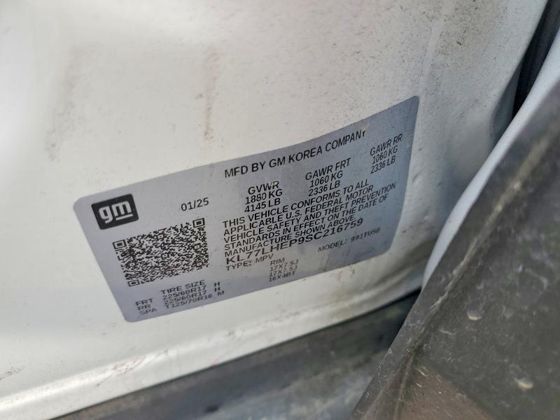 Aukcja sprzedaży 2025 Chevrolet Trax, vin: KL77LHEP9SC216759, numer aukcji: 67803956