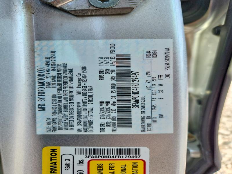 Aukcja sprzedaży 2015 Ford Fusion, vin: 3FA6P0HD4FR129497, numer aukcji: 66938816