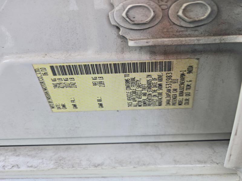2010 Nissan Altima მანქანა იყიდება აუქციონზე, vin: 1N4AL2AP5AN531983, აუქციონის ნომერი: 70487566