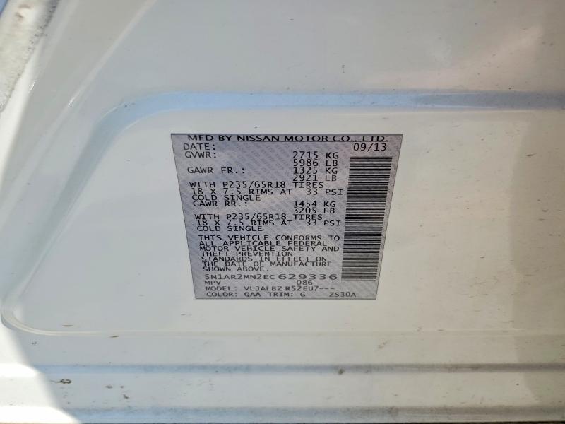 Продажа на аукционе авто 2014 Nissan Pathfinder, vin: 5N1AR2MN2EC629336, номер лота: 68045906