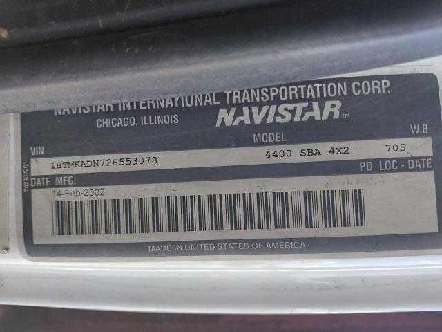Продаж на аукціоні авто 2002 International 4000, vin: 1HTMKADN72H553078, номер лоту: 70595516
