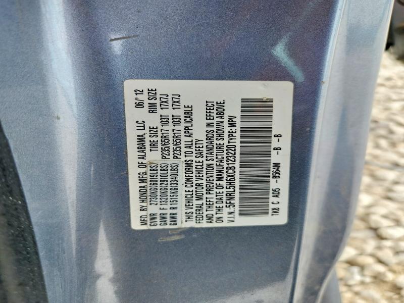 Aukcja sprzedaży 2012 Honda Odyssey, vin: 5FNRL5H6XCB123220, numer aukcji: 67716306