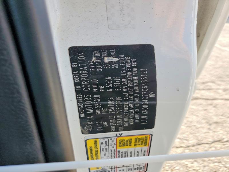 Aukcja sprzedaży 2012 Kia Sedona, vin: KNDMG4C77C6488121, numer aukcji: 66828026