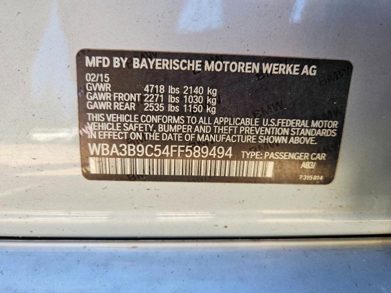 Продажа на аукционе авто 2015 Bmw 335, vin: WBA3B9C54FF589494, номер лота: 67184396