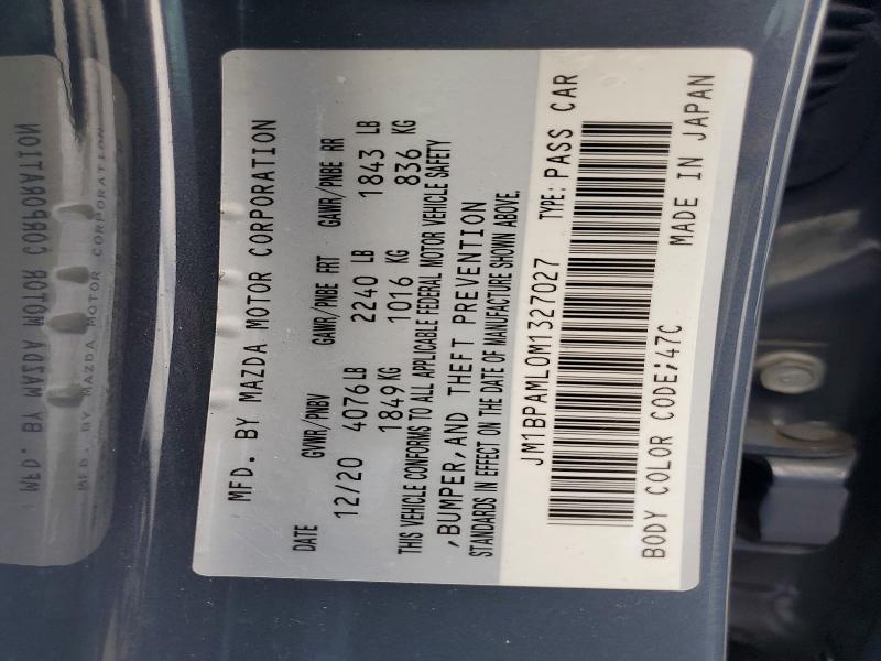 Aukcja sprzedaży 2021 Mazda 3, vin: JM1BPAML0M1327027, numer aukcji: 68403336