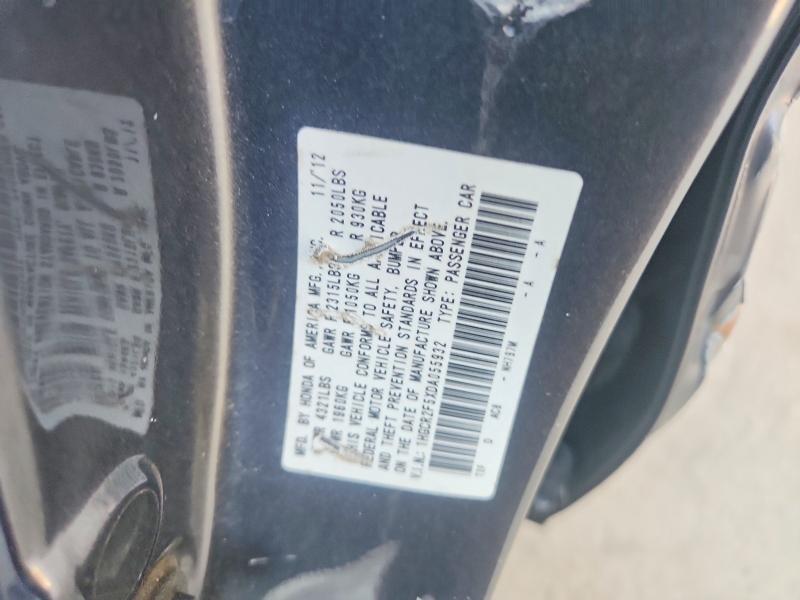 Aukcja sprzedaży 2013 Honda Accord, vin: 1HGCR2F5XDA055932, numer aukcji: 66462126