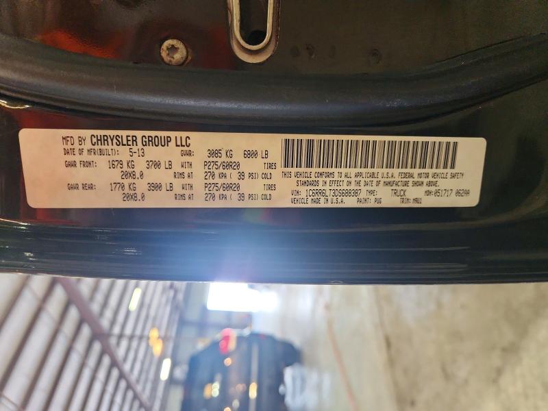 2013 Ram 1500 მანქანა იყიდება აუქციონზე, vin: 1C6RR6LT3DS688387, აუქციონის ნომერი: 67849976