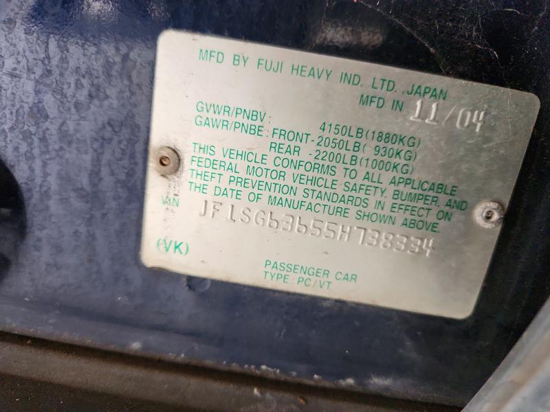 Продаж на аукціоні авто 2005 Subaru Forester, vin: JF1SG63655H738334, номер лоту: 69364206