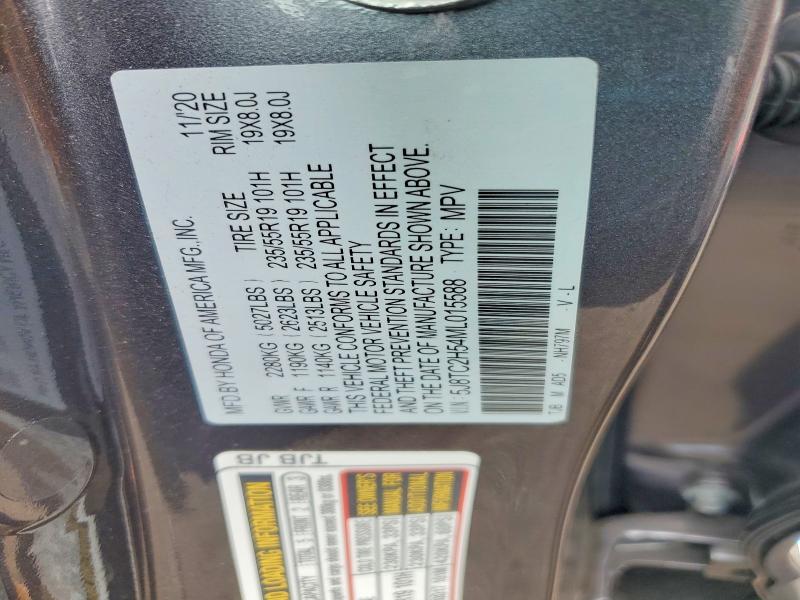 67707756 :رقم المزاد ، 5J8TC2H54ML015588 vin ، 2021 Acura Rdx مزاد بيع