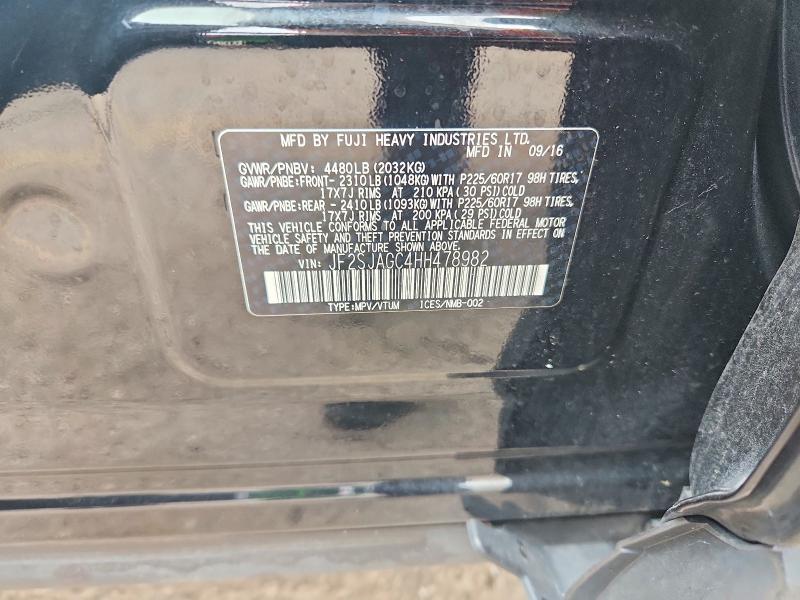 Aukcja sprzedaży 2017 Subaru Forester, vin: JF2SJAGC4HH478982, numer aukcji: 68855496