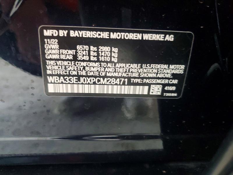 Продаж на аукціоні авто 2023 Bmw 760, vin: WBA33EJ0XPCM28471, номер лоту: 67521966
