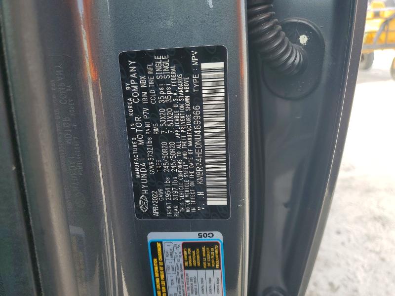 Aukcja sprzedaży 2022 Hyundai Palisade, vin: KM8R74HE0NU469966, numer aukcji: 67929626