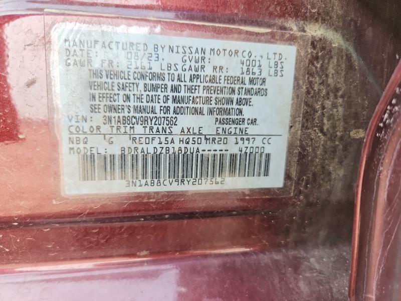 70167896 :رقم المزاد ، 3N1AB8CV9RY207562 vin ، 2024 Nissan Sentra مزاد بيع