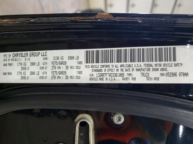 2014 Ram 1500 მანქანა იყიდება აუქციონზე, vin: 1C6RR7FT0ES361089, აუქციონის ნომერი: 68335116