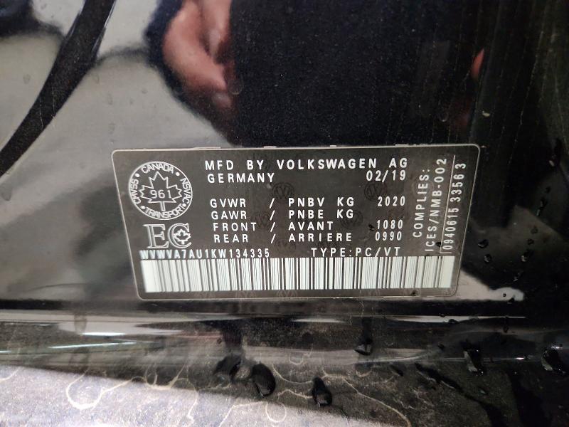 Aukcja sprzedaży 2019 Volkswagen Golf R, vin: WVWVA7AU1KW134335, numer aukcji: 68268516