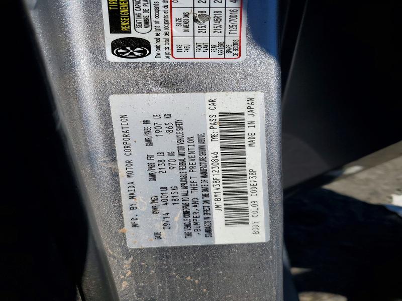 2015 Mazda 3 მანქანა იყიდება აუქციონზე, vin: JM1BM1V38F1230846, აუქციონის ნომერი: 67377296