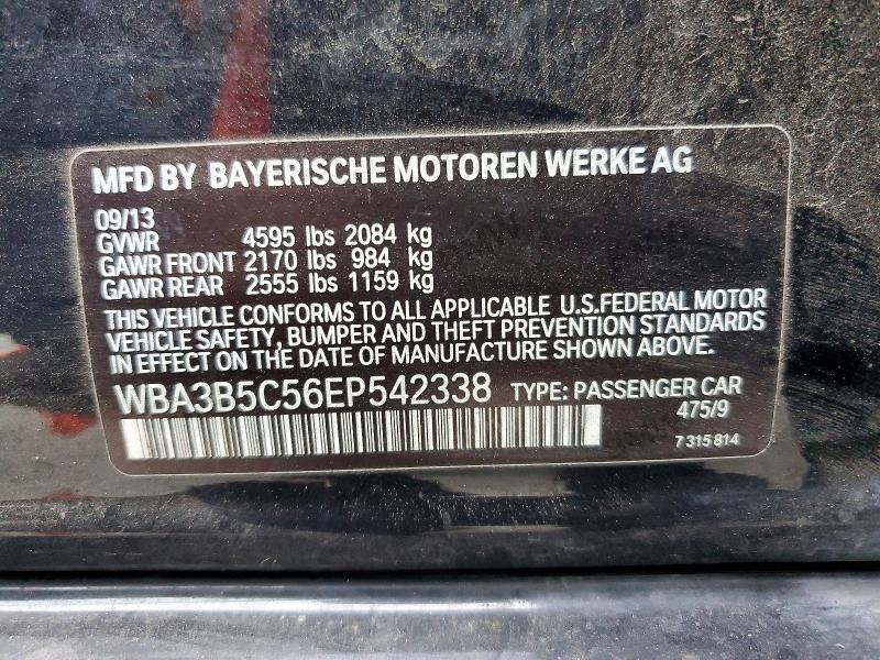 Aukcja sprzedaży 2014 Bmw 328, vin: WBA3B5C56EP542338, numer aukcji: 69804526