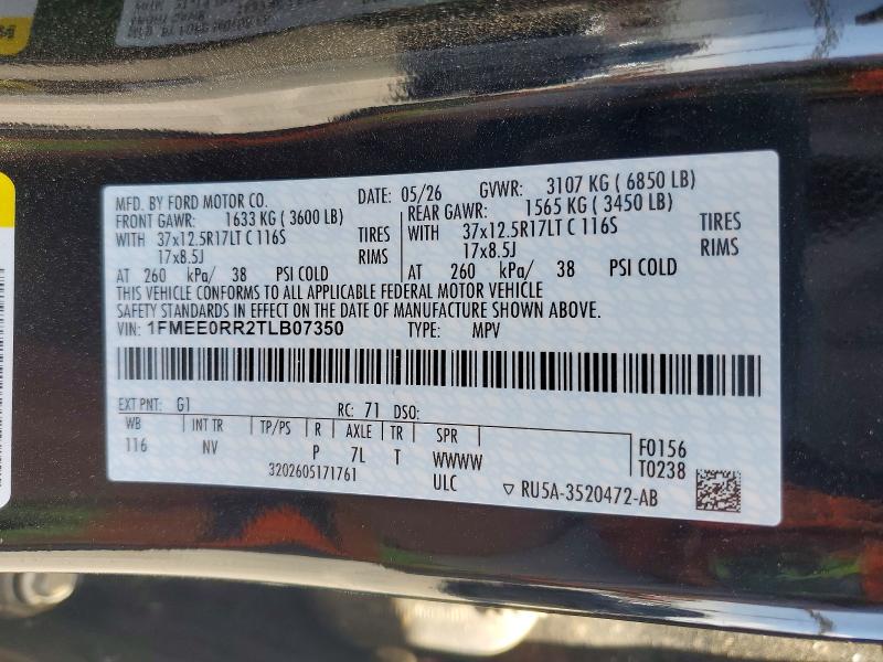Aukcja sprzedaży 2026 Ford Bronco, vin: 1FMEE0RR2TLB07350, numer aukcji: 69425786