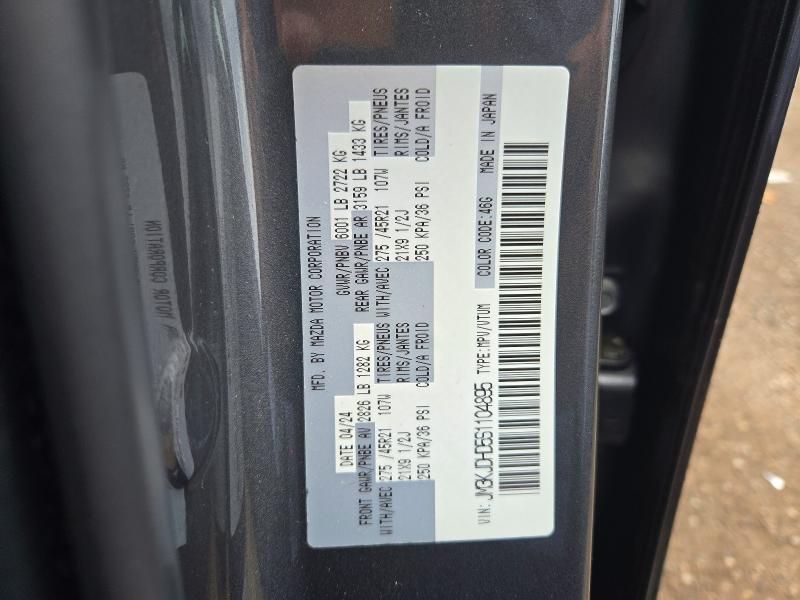 Aukcja sprzedaży 2025 Mazda Cx-70, vin: JM3KJDHD5S1104895, numer aukcji: 68062316