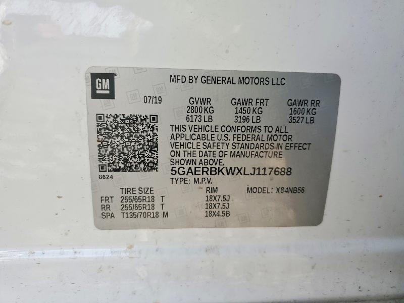 Продажа на аукционе авто 2020 Buick Enclave, vin: 5GAERBKWXLJ117688, номер лота: 70365566
