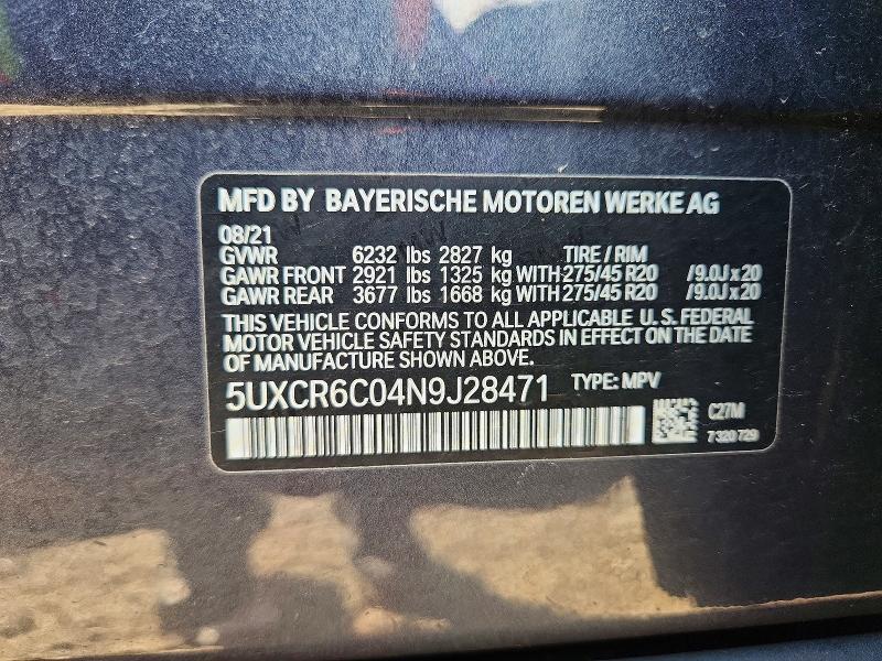 Продаж на аукціоні авто 2022 Bmw X5, vin: 5UXCR6C04N9J28471, номер лоту: 67754976