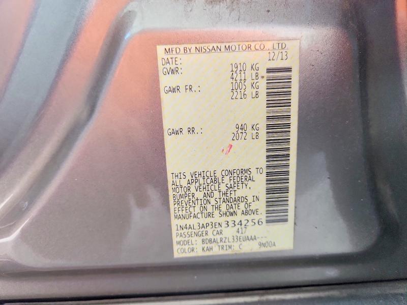Aukcja sprzedaży 2014 Nissan Altima, vin: 1N4AL3AP3EN334256, numer aukcji: 68183396