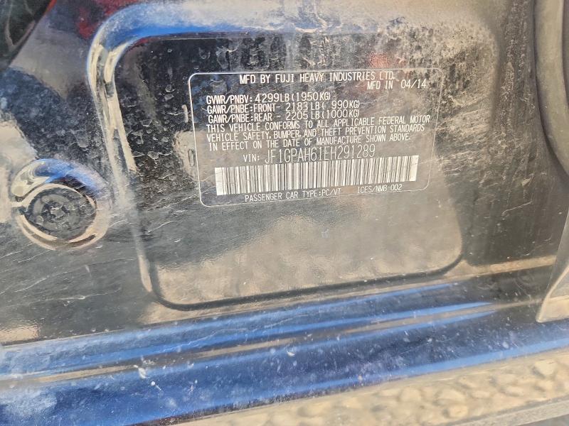 Продаж на аукціоні авто 2014 Subaru Impreza, vin: JF1GPAH61EH291289, номер лоту: 69463546