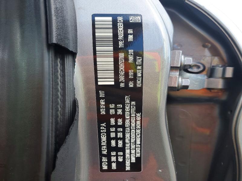 Продаж на аукціоні авто 2017 Alfa Romeo Giulia, vin: ZARFAECN3H7537000, номер лоту: 67695386