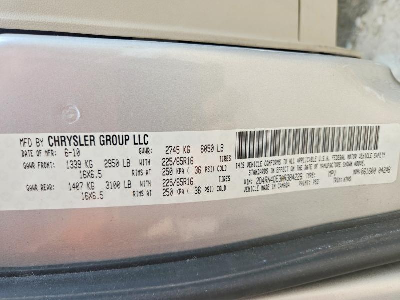 Продаж на аукціоні авто 2010 Dodge Grand Caravan, vin: 2D4RN4DE3AR384226, номер лоту: 67549536