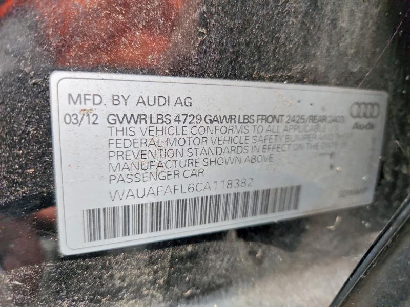Aukcja sprzedaży 2012 Audi A4, vin: WAUAFAFL6CA118382, numer aukcji: 68885726