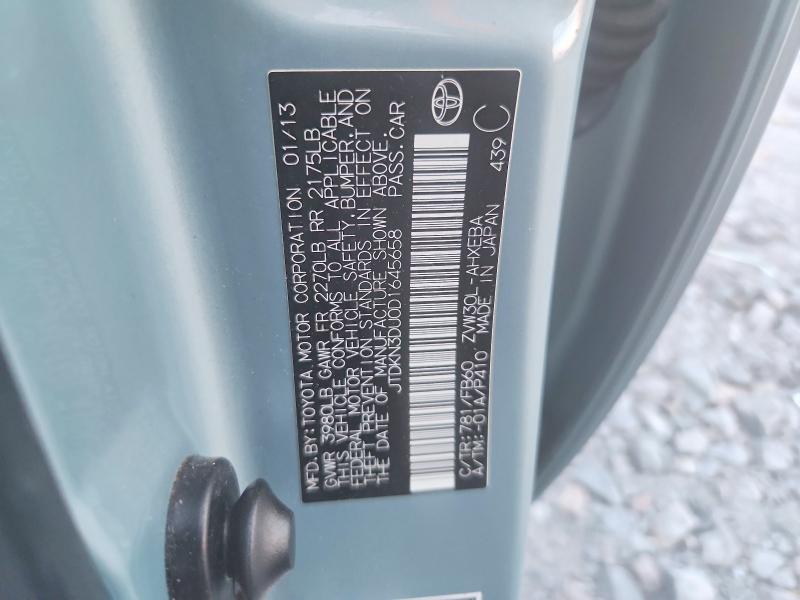 Aukcja sprzedaży 2013 Toyota Prius, vin: JTDKN3DU0D1645658, numer aukcji: 71112266