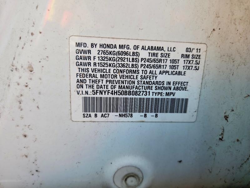 Продажа на аукционе авто 2011 Honda Pilot, vin: 5FNYF4H50BB082731, номер лота: 71052026