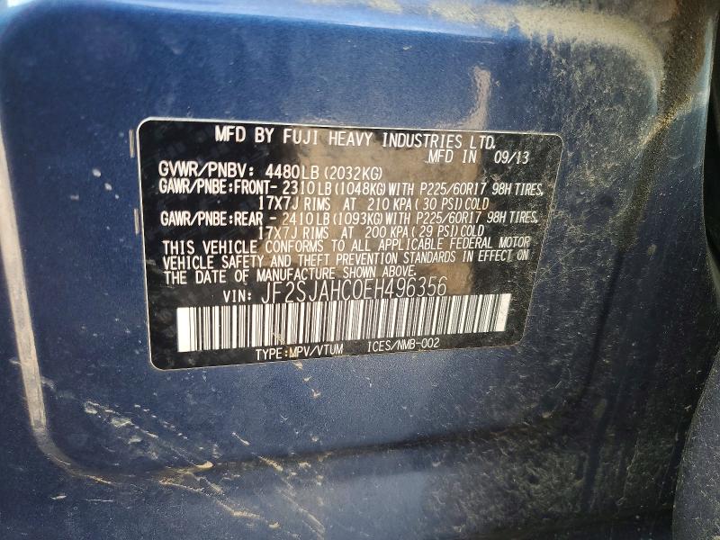 Aukcja sprzedaży 2014 Subaru Forester, vin: JF2SJAHC0EH496356, numer aukcji: 68927556