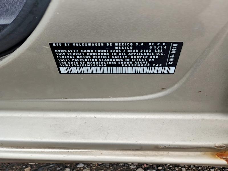 Продаж на аукціоні авто 2014 Volkswagen Jetta, vin: 3VWL17AJXEM262684, номер лоту: 70041596