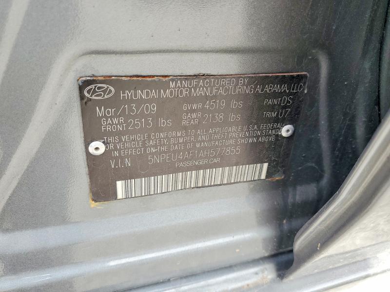 2010 Hyundai Sonata მანქანა იყიდება აუქციონზე, vin: 5NPEU4AF1AH577855, აუქციონის ნომერი: 67966956