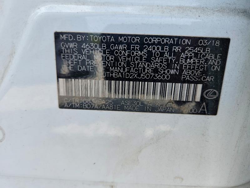 Продажа на аукционе авто 2018 Lexus Is, vin: JTHBA1D2XJ5073600, номер лота: 67603946