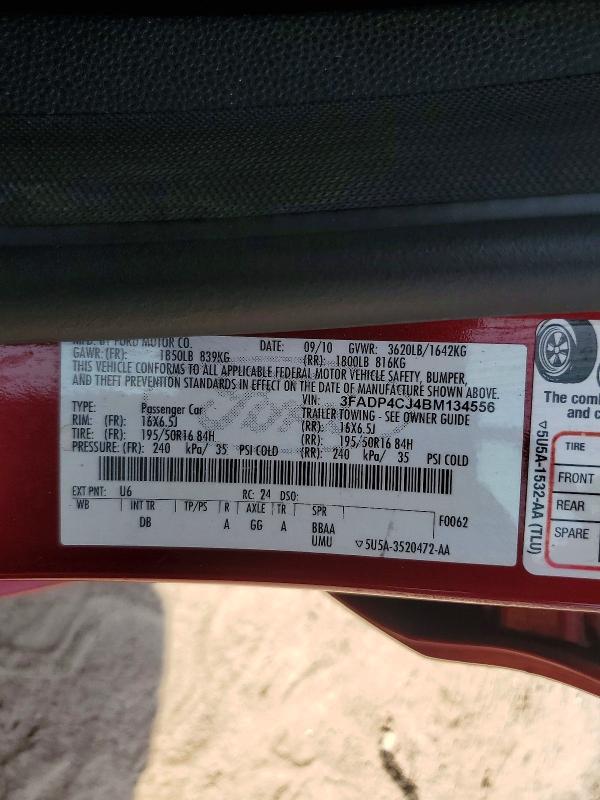 Aukcja sprzedaży 2011 Ford Fiesta, vin: 3FADP4CJ4BM134556, numer aukcji: 64716186