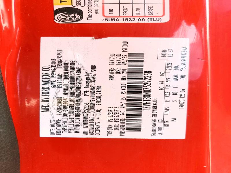 Продажа на аукционе авто 2007 Ford Mustang, vin: 1ZVHT80N075292358, номер лота: 68279126