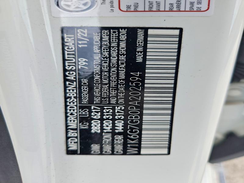 68928926 :رقم المزاد ، W1K6G7GB0PA202594 vin ، 2023 Mercedes-benz S مزاد بيع