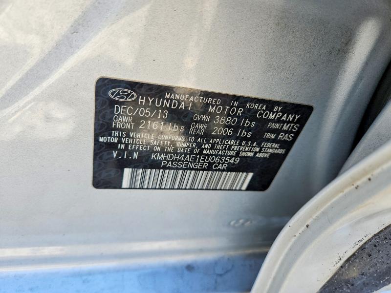 68320516 :رقم المزاد ، KMHDH4AE1EU063549 vin ، 2014 Hyundai Elantra مزاد بيع