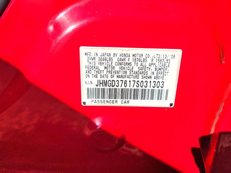 Продаж на аукціоні авто 2007 Honda Fit, vin: JHMGD37617S031303, номер лоту: 70456966