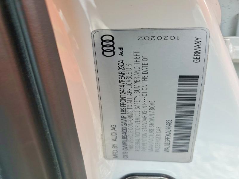 Продажа на аукционе авто 2019 Audi A3, vin: WAUJEGFF0KA076483, номер лота: 68216916