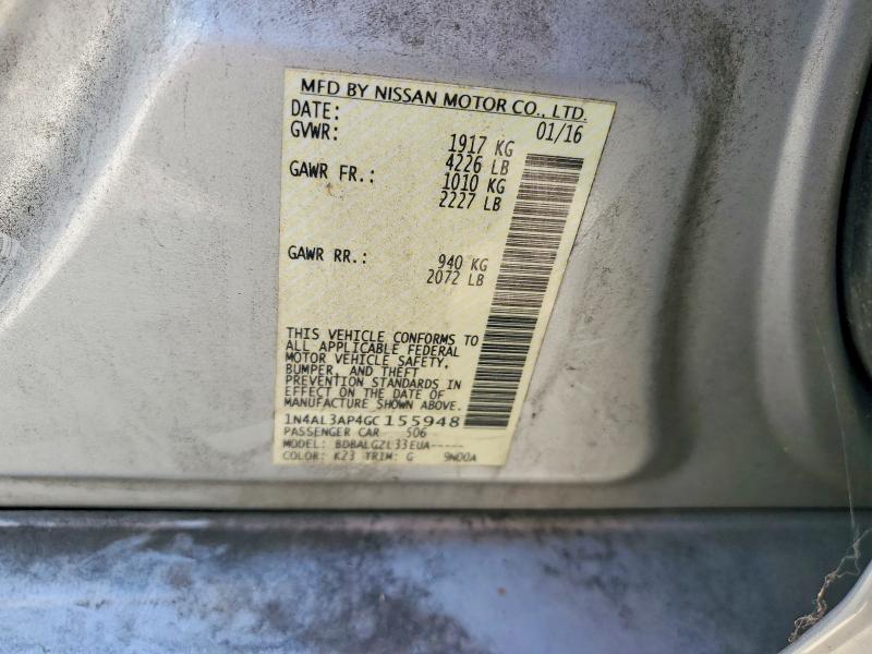 Aukcja sprzedaży 2016 Nissan Altima, vin: 1N4AL3AP4GC155948, numer aukcji: 70821706