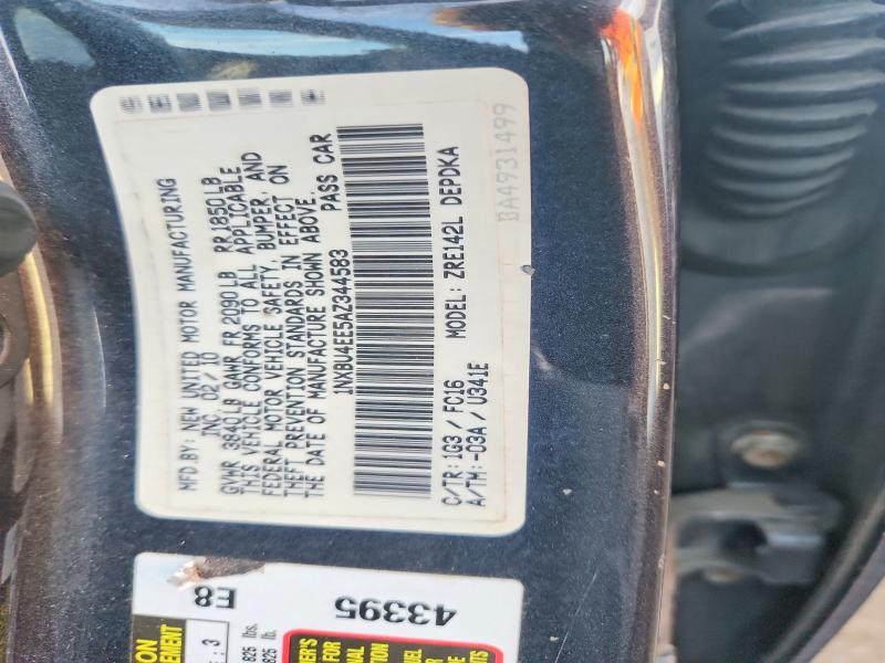 Продаж на аукціоні авто 2010 Toyota Corolla, vin: 1NXBU4EE5AZ344583, номер лоту: 70968606