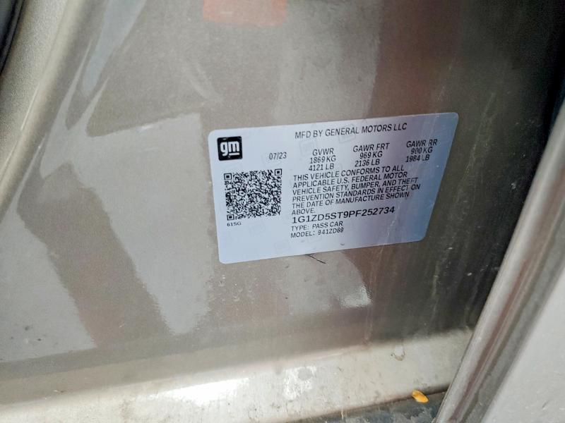 Aukcja sprzedaży 2023 Chevrolet Malibu, vin: 1G1ZD5ST9PF252734, numer aukcji: 67713786