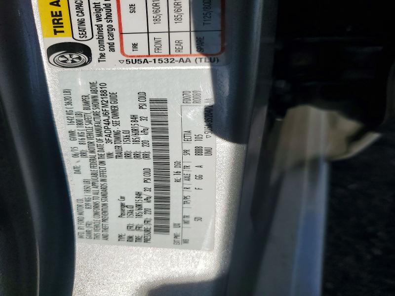 Продаж на аукціоні авто 2015 Ford Fiesta, vin: 3FADP4AJ6FM218810, номер лоту: 67599516