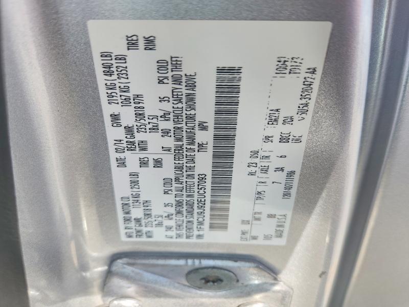 Продаж на аукціоні авто 2014 Ford Escape, vin: 1FMCU9J92EUC57093, номер лоту: 67919706