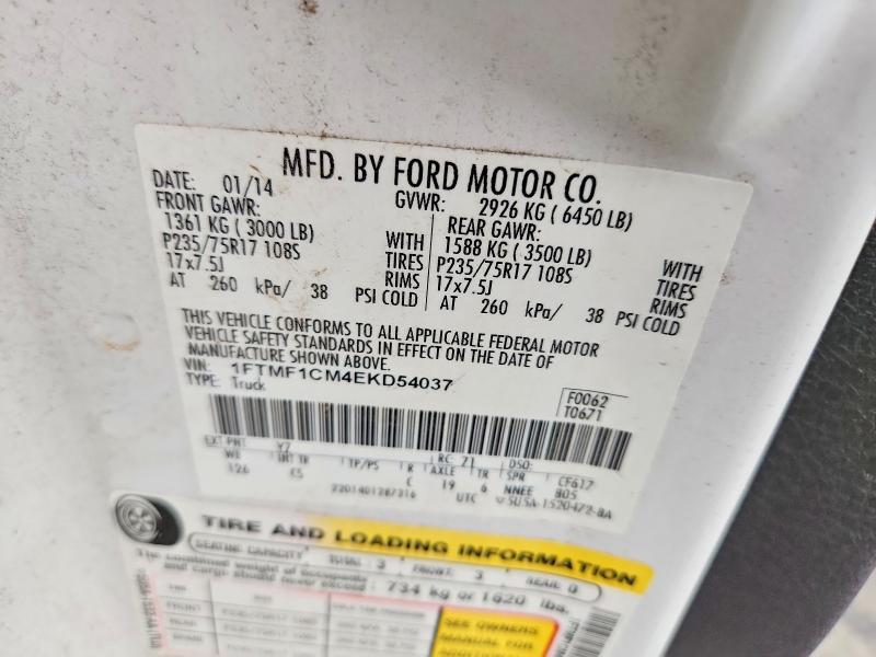 Продажа на аукционе авто 2014 Ford F150, vin: 1FTMF1CM4EKD54037, номер лота: 69295886