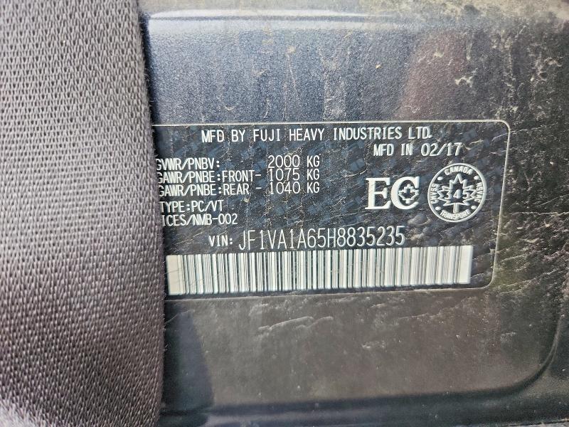 Продаж на аукціоні авто 2017 Subaru Wrx, vin: JF1VA1A65H8835235, номер лоту: 68449416